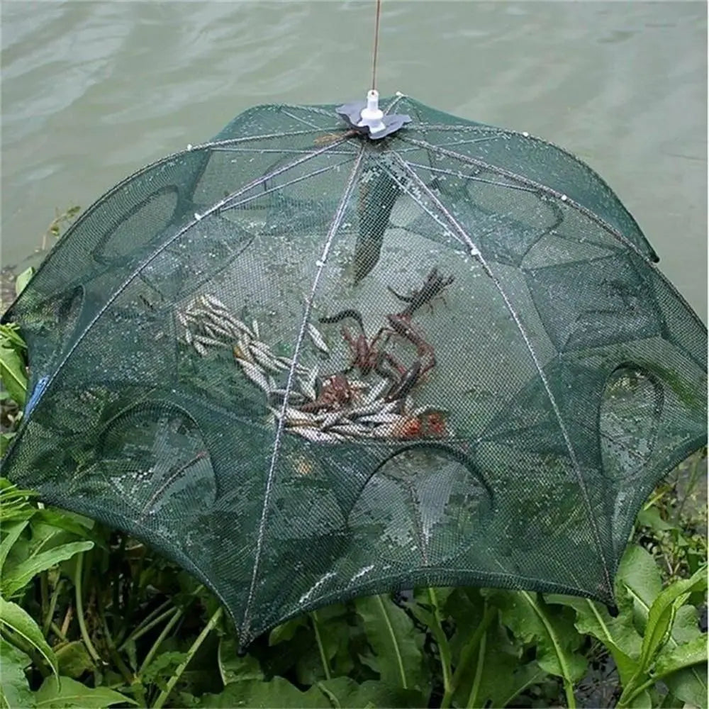 구멍있는 휴대용 야외 접이식 낚시 그물