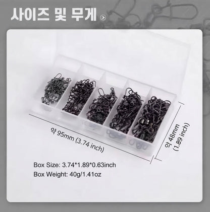 50개입 스테인리스 스틸 낚시 커넥터 핀